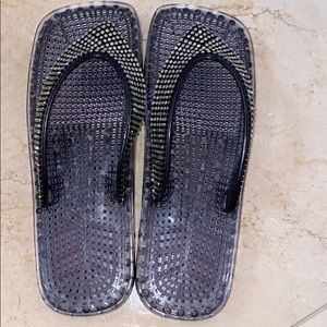 Silver accented sandals size 9